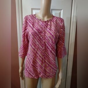 Classic Elegance women's size small long sleeve blouse shirt top